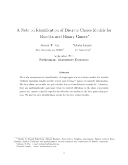 A Note on Identification of Discrete Choice Models for
