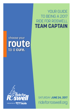 team captain - The Ride For Roswell