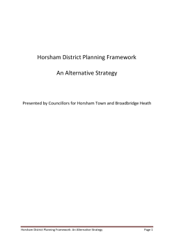 Horsham District Planning Framework An Alternative Strategy