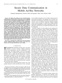 Secure Data Communication in Mobile Ad Hoc Networks