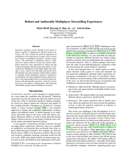 Robust and Authorable Multiplayer Storytelling Experiences
