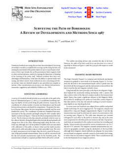 Surveying the Path of Boreholes A Review of