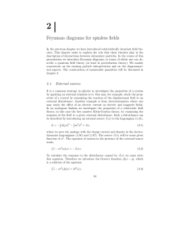 Feynman diagrams for spinless fields