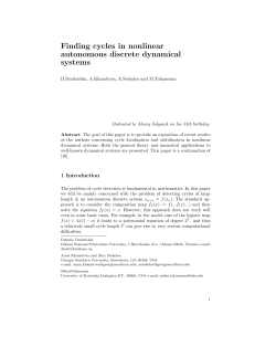 Finding cycles in nonlinear autonomous discrete dynamical systems