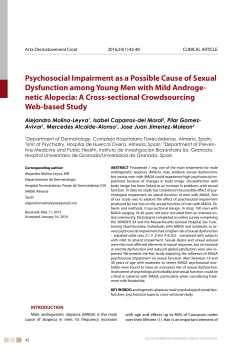 Psychosocial Impairment as a Possible Cause of Sexual