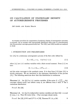 on calculation of stationary density of autoregressive