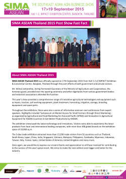 SIMA ASEAN Thailand 2015 Post Show Fast Fact