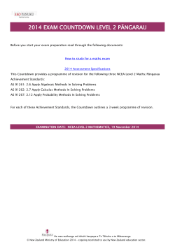 2014 exam countdown level 2 pāngarau