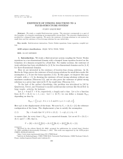 EXISTENCE OF STRONG SOLUTIONS TO A FLUID