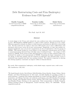 Debt Restructuring Costs and Firm Bankruptcy: Evidence from CDS