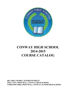 course catalog - Conway High School