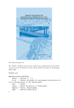 Markov processes for maintenance optimization of civil infrastructure