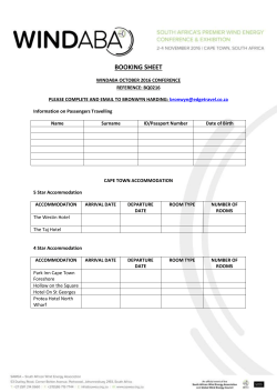 booking sheet