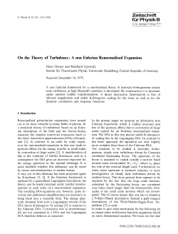 On the theory of turbulence: A non eulerian renormalized expansion