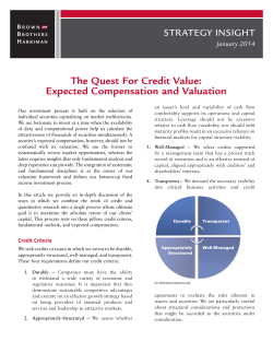 The Quest For Credit Value: Expected