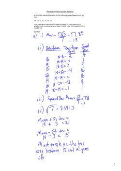 Standard Deviation Practice (together) a) Find the standard
