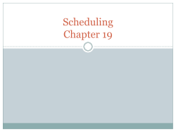 Scheduling