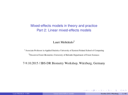 Mixed-effects models in theory and practice Part 2: Linear