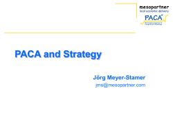 Participatory Appraisal of Competitive Advantage