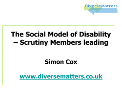 The Social Model of Disability – Scrutiny Members leading