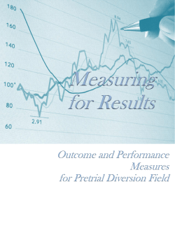 Outcome and Performance Measures for Pretrial Diversion Field