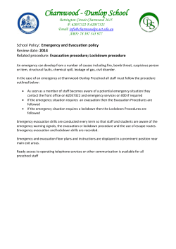 Emergency and Evacuation Policy and Procedure