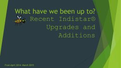 Indistar Upgrades/Additions - Center on Innovations in Learning
