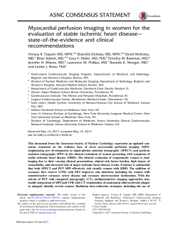 Myocardial perfusion imaging in women for the evaluation of stable