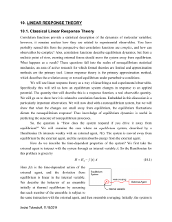 10. LINEAR RESPONSE THEORYEquation Chapter 10 Section 1