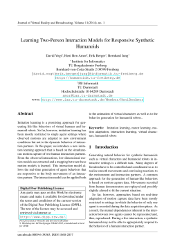 Learning Two-Person Interaction Models for Responsive Synthetic