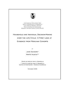 Household and Individual Decision-Making over the Life Cycle: A