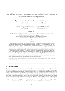 A combined stochastic programming and optimal control approach