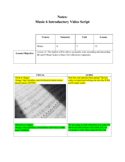 Notes: Music 6 Introductory Video Script