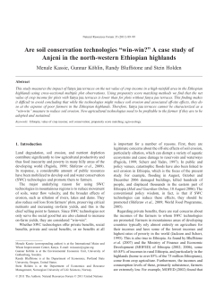 Are soil conservation technologies winwin? A case study of Anjeni in