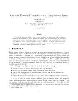 Controlled Procedural Terrain Generation Using Software Agents