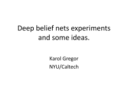 DBN experiments and some ideas.