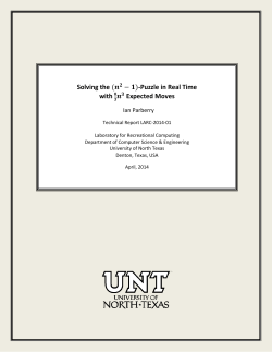 Solving the (         &minus; )-Puzzle in Real Time Expected Moves