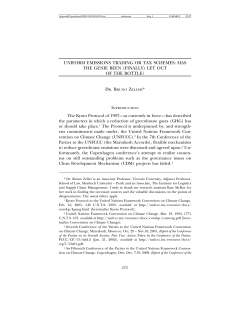 uniform emissions trading or tax schemes