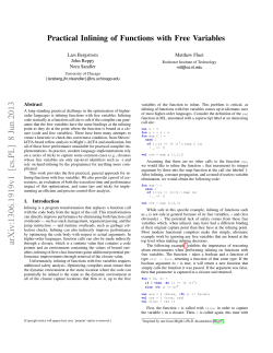 Practical Inlining of Functions with Free Variables