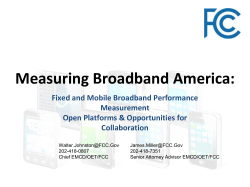 Measuring Broadband America:
