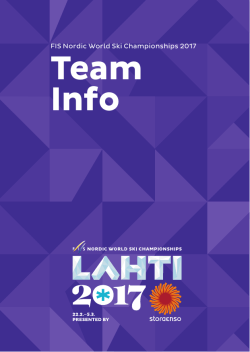 Team Info - Lahti2017