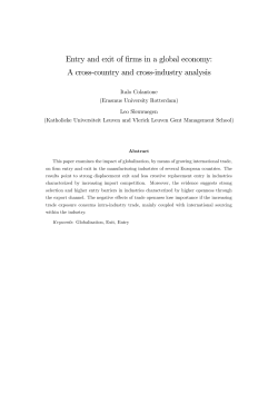 Entry and exit of firms in a global economy