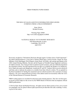 The Role of Sales Agents in Information Disclosure: Evidence from a