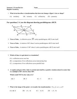 For questions 2&ndash;4, use the diagram showing parallelogram ABCD.