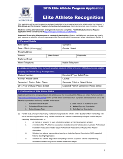 1 - Melbourne University Sport
