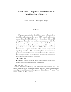 This or That? - Sequential Rationalization of