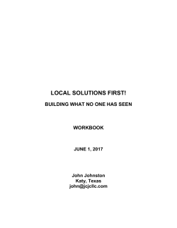 b. local solutions first! initiatives