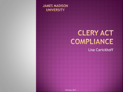 Clery Act Compliance - James Madison University