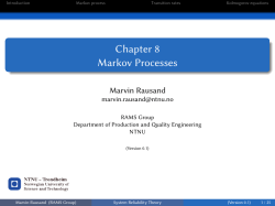 Chapter 8 Markov Processes