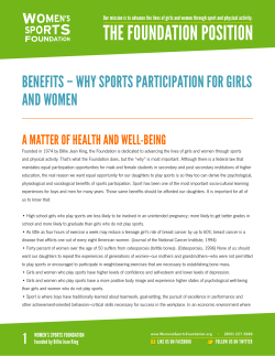 the foundation position - Women`s Sports Foundation
